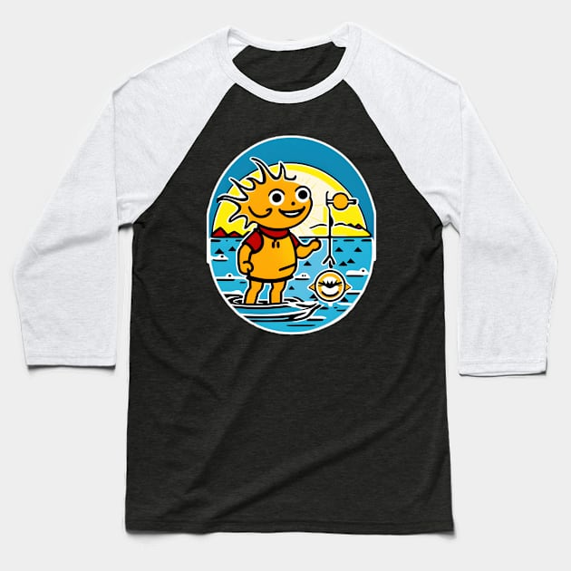 Sun Fishing In The Sunshine Baseball T-Shirt by Jaymz Weiss Designz